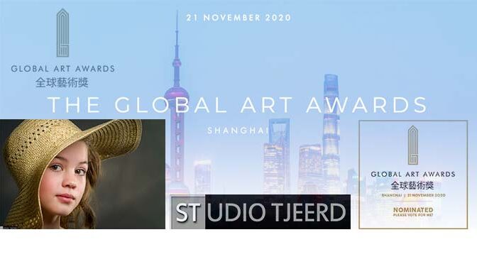 Officieel certificaat “Global Art Awards 2020” ontvangen